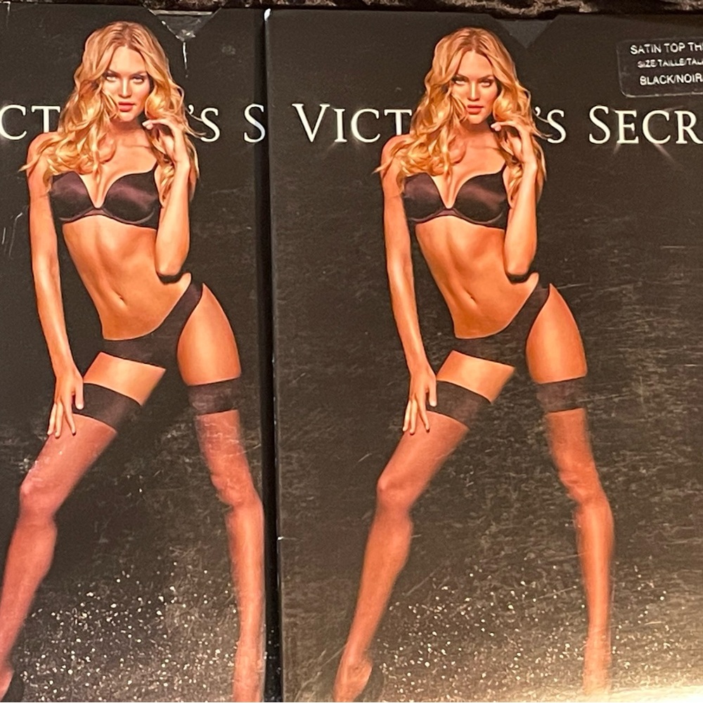 Victoria's Secret Satin Top Thigh Highs